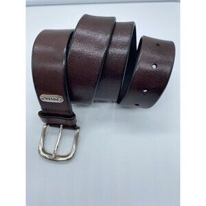 Fossil Brown Genuine Leather Belt Men's Size 36 Style 102024 1 3/8" Wide